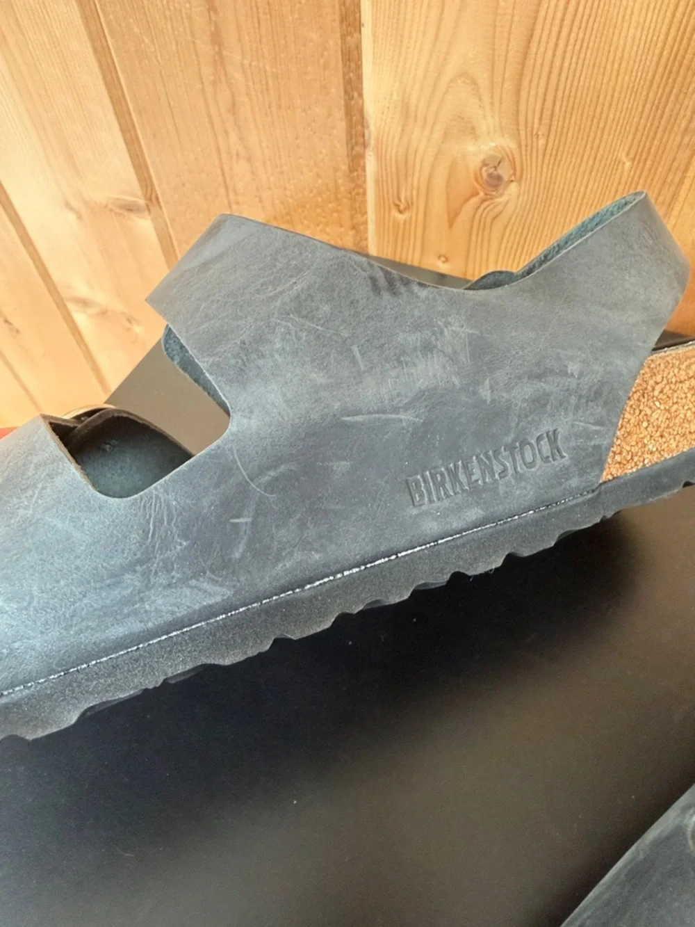 Birkenstock Black Suede Double Strap Sandals with Buckles - Picture 9 of 9